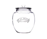 GLASS PUSH TOP STORAGE JAR 2L