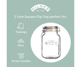 GLASS CLIP TOP STORAGE JAR 2L
