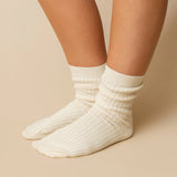 ORGANIC COTTON RIBBED SOCKS-NATURAL