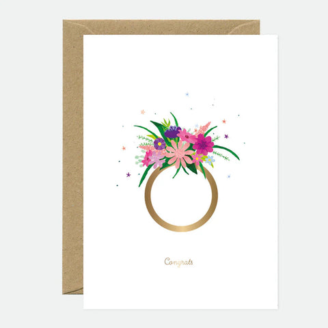 CONGRATS FLOWER RING