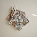 MUSLIN COTTON WASHCLOTH-RETRO FLOWERS