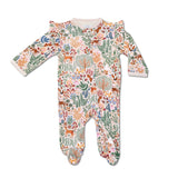 BOHO WOODLAND FOOTED SLEEPER-6-9 MOS