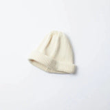 COTTON ROLL UP BEANIE-IVORY