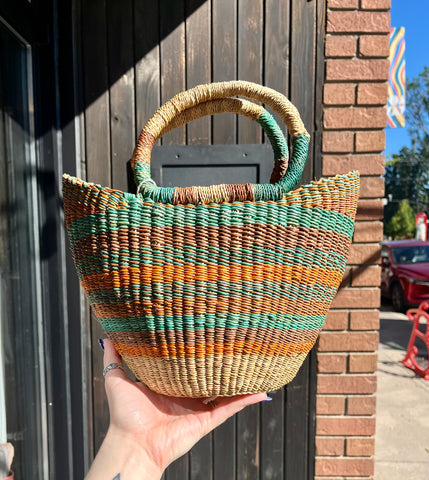 FAIR TRADE VEGAN U SHOPPER SMALL BASKET