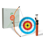 CHILDREN'S LONG BOW AND TARGET