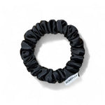 ORGANIC PREMIUM SILK MINI SCRUNCHIE-BLACK