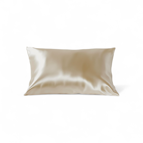 QUEEN ORGANIC SILK PILLOWCASE-CHAMPAGNE