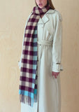 LAMBSWOOL OVERSIZED SCARF CAMEL GINGHAM