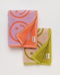 BAGGU HAND TOWEL SET HAPPY LILAC OCHRE