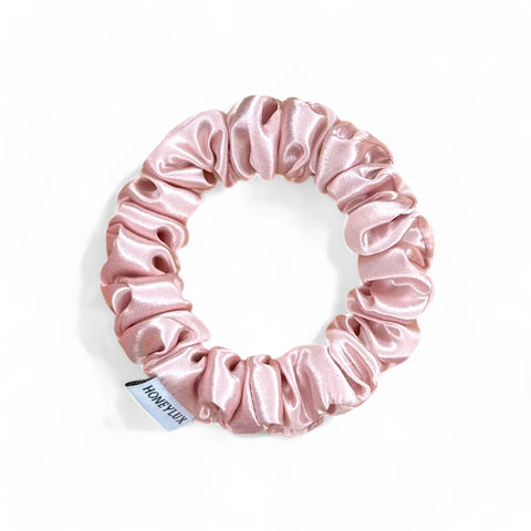 ORGANIC PREMIUM SILK MINI SCRUNCHIE-PINK