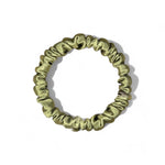 SKINNY SILK SCRUNCHIE-OLIVE