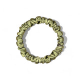 SKINNY SILK SCRUNCHIE-OLIVE