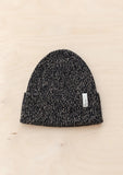 CASHMERE AND MERINO BEANIE BLACK FLECK