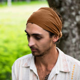 ORGANIC TWIST HEADBAND-COCOA BROWN