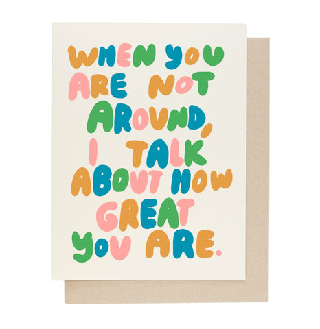 I TALK ABOUT YOU CARD