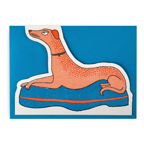 CROSSED PAW DOG CARD