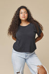 CROPPED LOREL TEE BLACK