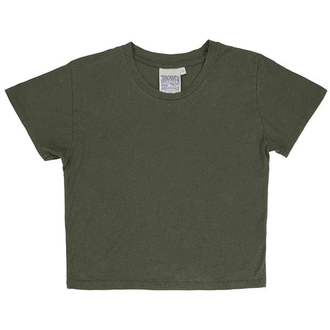 CROPPED LOREL TEE OLIVE GREEN