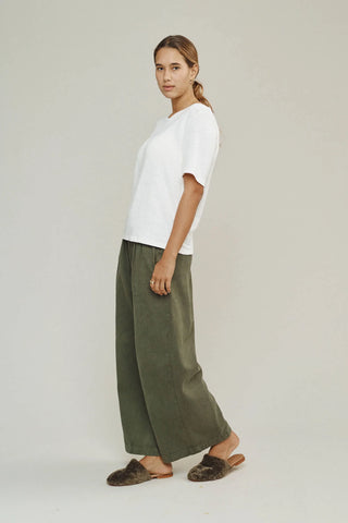 DISCO PANT - OLIVE TWILL