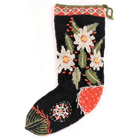 EDELWEISS STOCKING-BLACK