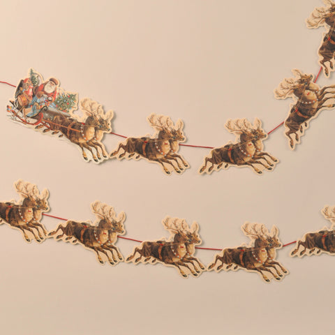 SANTA SLEIGH GARLAND