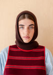 MERINO HOOD IN BROWN TWO TONE