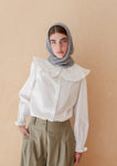 MERINO HOOD IN GREY TWO TONE