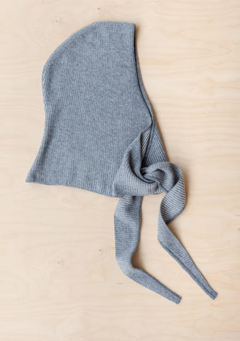 MERINO HOOD IN GREY TWO TONE