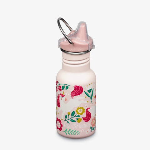 KLEAN KANTEEN KID 12 OZ SIPPY CAP-LEAPING UNICORNS
