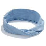 ORGANIC TWIST HEADBAND-CHAMBRAY BLUE