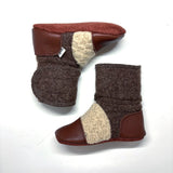 NOOKS LITTLE EARTH FELTED WOOL BOOTIES