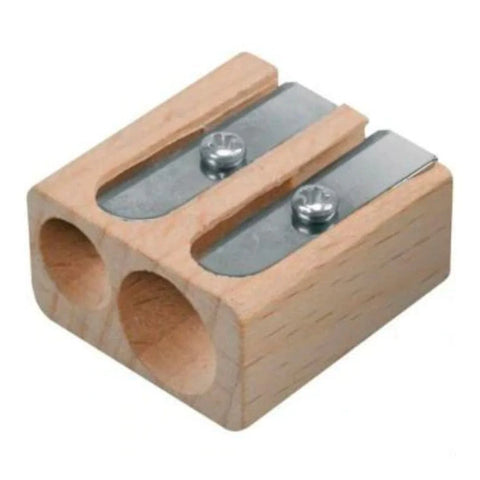 WOODEN 2 HOLE SHARPENER