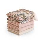 MUSLIN COTTON WASHCLOTH-RETRO FLOWERS