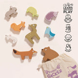 WOODLAND STACKING ANIMALS
