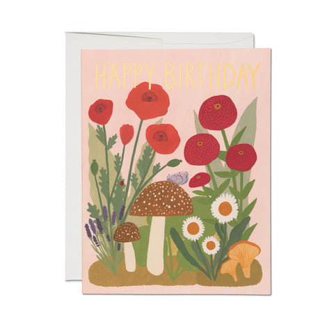 MUSHROOM BIRTHDAY CARD