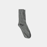 ORGANIC COTTON RIBBED SOCKS-GREY