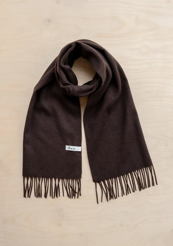 LAMBSWOOL OVERSIZED SCARF CHOCOLATE