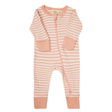 PARADE ROMPER LONG SLEEVE-STRIPED DUSTY PINK