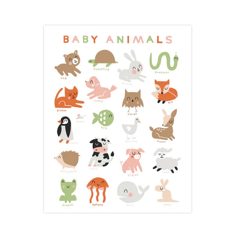 BABY ANIMALS ART PRINT