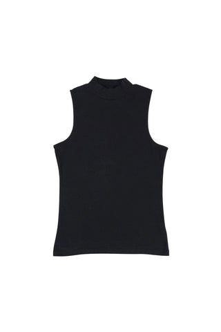 MARIPOSA SLEEVELESS MOCK NECK-BLACK