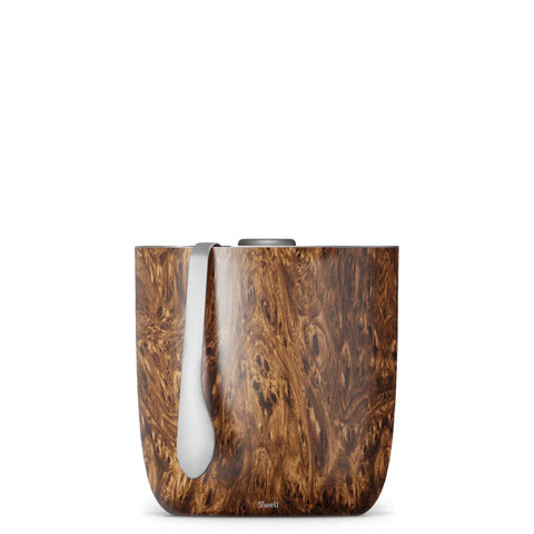 S'WELL TEAKWOOD ICEBUCKET & TONGS