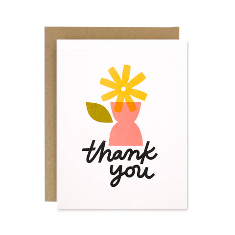 THANK YOU FLOWER VASE CARD
