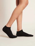 ORGANIC BAMBOO WOMEN'S CUSHIONED SNEAKER SOCK-BLACK