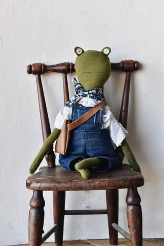 FERN THE FROG DOLL-DENIM