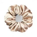 ORGANIC SILK SCRUNCHIE-CHAMPAGNE