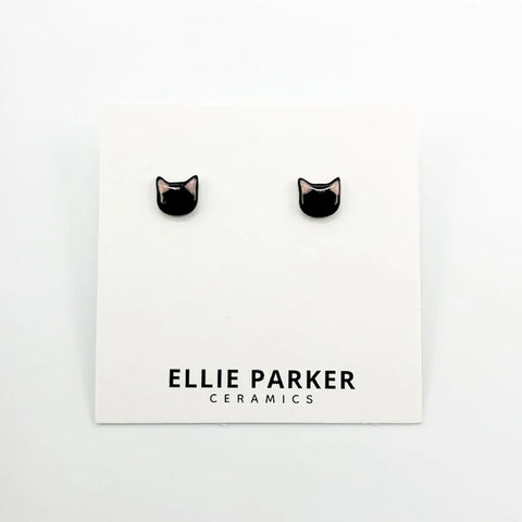 CAT LADY EARRING-BLACK