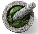 MORTAR AND PESTLE SEMI POLISHED GRANITE,