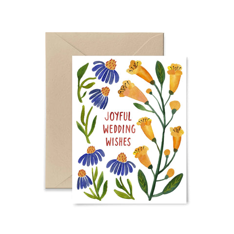 JOYFUL WEDDING WISHES CARD