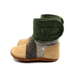 NOOKS OLIVE WOOL BOOTIES