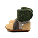 NOOKS OLIVE WOOL BOOTIES